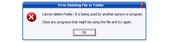 force deletion of a file in windows