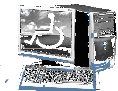 компьютер и инвалид