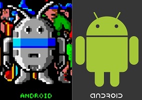 Сравнение логотипа Андроид с персонажем компьютерной игры