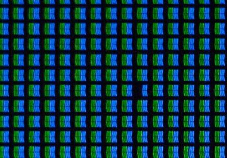 Пиксельная сетка в составе супикселей RGB