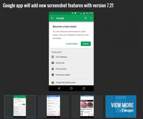 Google: Работать со скриншотами на Android станет ещё удобнее