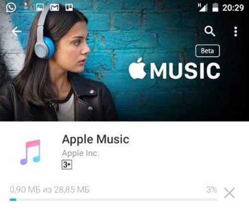 Вышла бета-версия Apple Music для Android